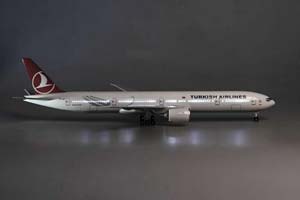 МОДЕЛЬ САМОЛЕТА BOEING 777 TURKISH AIRLINES / БОИНГ 777 ТУРКИШ ЭРЛАЙНС (С ПОДСВЕТКОЙ ИЛЛЮМИНАТОРОВ ДЛИНА 47 СМ) — фото 8