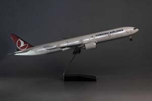 МОДЕЛЬ САМОЛЕТА BOEING 777 TURKISH AIRLINES / БОИНГ 777 ТУРКИШ ЭРЛАЙНС (С ПОДСВЕТКОЙ ИЛЛЮМИНАТОРОВ ДЛИНА 47 СМ) — фото 9