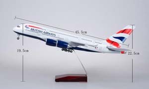 AIRBUS A380 BRITISH AIRWAYS / ЭЙРБАС А380 БРИТИШ ЭЙРВЭЙС (С ПОДСВЕТКОЙ САЛОНА/ДЛИНА 47 СМ) — фото 4