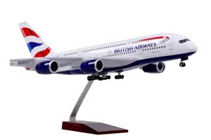 AIRBUS A380 BRITISH AIRWAYS / ЭЙРБАС А380 БРИТИШ ЭЙРВЭЙС (С ПОДСВЕТКОЙ САЛОНА/ДЛИНА 47 СМ)