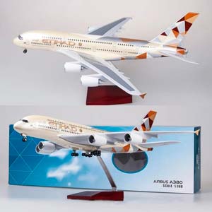 AIRBUS A380 ETIHAD / ЭЙРБАС А380 ЭТИХАД (С ПОДСВЕТКОЙ САЛОНА/ДЛИНА 47 СМ) — фото 6