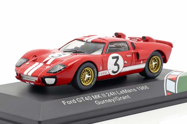 FORD GT40 MKII 7.0L V8 TEAM FORD MOTORSPORT N3 24H LE MANS (1966) D.GURNEY - J.GRANT, RED WHITE