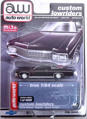 CHEVROLET IMPALA SPORT COUPE 1970 BLACK (ДЛИНА МОДЕЛИ 6-10 СМ)