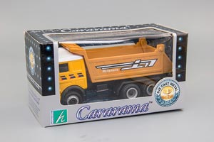 MERCEDES-BENZ SK-SERIES, САМОСВАЛ, ОРАНЖЕВЫЙ (ДЛИНА МОДЕЛИ 6-10 СМ) — фото 3