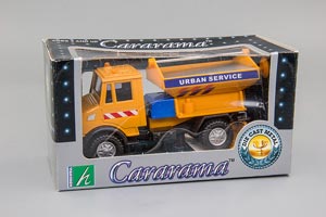 MERCEDES-BENZ UNIMOG, КОММУНАЛЬНЫЙ ПЕСКОРАЗБРАСЫВАТЕЛЬ, ОРАНЖЕВЫЙ — фото 3