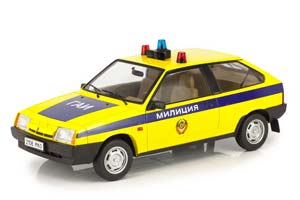 VAZ LADA 2108 SAMARA TRAFFIC POLICE (USSR CAR) 1986 YELLOW/BLUE | ЖИГУЛИ ВАЗ 2108 МИЛИЦИЯ 3-ДВЕРИ 