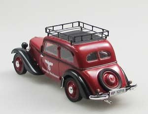 ADLER TRUMPF JUNIOR 2 DOOR SEDAN REICHPOST 1934-41, RED/BLACK — фото 6
