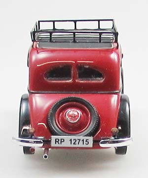 ADLER TRUMPF JUNIOR 2 DOOR SEDAN REICHPOST 1934-41, RED/BLACK — фото 8
