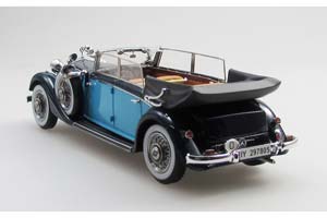 MERCEDES-BENZ 290 (W18) 1933 ДЛИННЫЙ КАБРИОЛЕТ С ОПУЩЕННЫМ ВЕРХОМ / МЕРСЕДЕС-БЕНЦ 290 W18 ЧЕРНЫЙ — фото 4