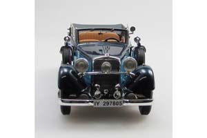 MERCEDES-BENZ 290 (W18) 1933 ДЛИННЫЙ КАБРИОЛЕТ С ОПУЩЕННЫМ ВЕРХОМ / МЕРСЕДЕС-БЕНЦ 290 W18 ЧЕРНЫЙ — фото 7