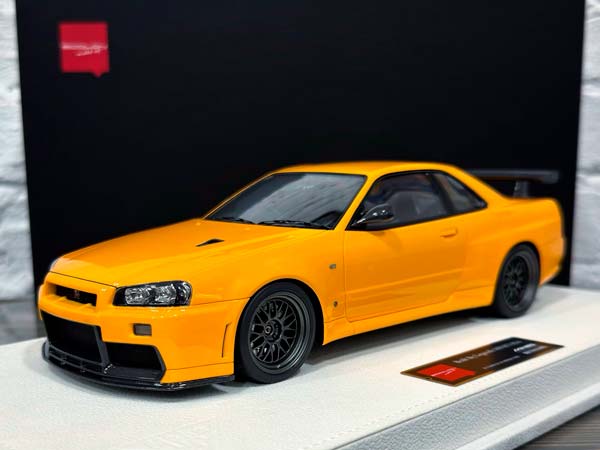 NISSAN SKYLINE GT-R (BNR34) MINE’S BUILD BY LEGENDS YAMABUKI YELLOW / НИССАН СКАЙЛАЙН GT-R BNR34 MINE S BUILD ОТ LEGENDS YAMABUKI ЖЕЛТЫЙ