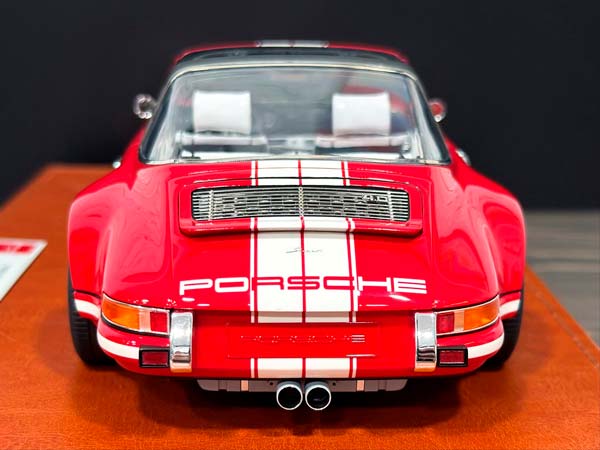 PORSCHE SINGER 911 (964) TARGA RED/CREAM WHITE STRIPE / ПОРШЕ SINGER 911 964 ТАРГА КРАСНЫЙ/КРЕМОВО-БЕЛЫЙ ПОЛОСА — фото 6