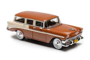 CHEVROLET BEL AIR BEAUVILLE WAGON 1956 BROWN/CREAM — фото 3