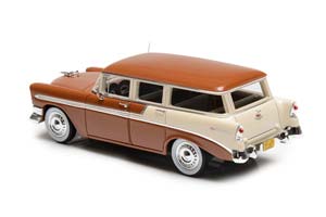 CHEVROLET BEL AIR BEAUVILLE WAGON 1956 BROWN/CREAM — фото 4