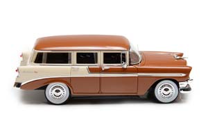 CHEVROLET BEL AIR BEAUVILLE WAGON 1956 BROWN/CREAM — фото 7
