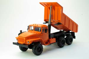 URALSKY TRUCK 55571 DUMPER (USSR RUSSIAN) ORANGE | УРАЛЬСКИЙ ГРУЗОВИК 55571 САМОСВАЛ (ОРАНЖЕВЫЙ) ЭЛЕКОН — фото 3
