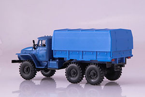 URALSKY TRUCK 4320 WITH TENTOM ALL BLUE (USSR RUSSIAN TRUCK) | УРАЛЬСКИЙ ГРУЗОВИК 4320 С ТЕНТОМ ВЕСЬ СИНИЙ ЭЛЕКОН — фото 4