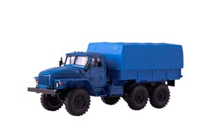 URALSKY TRUCK 4320 WITH TENTOM ALL BLUE (USSR RUSSIAN TRUCK) | УРАЛЬСКИЙ ГРУЗОВИК 4320 С ТЕНТОМ ВЕСЬ СИНИЙ ЭЛЕКОН