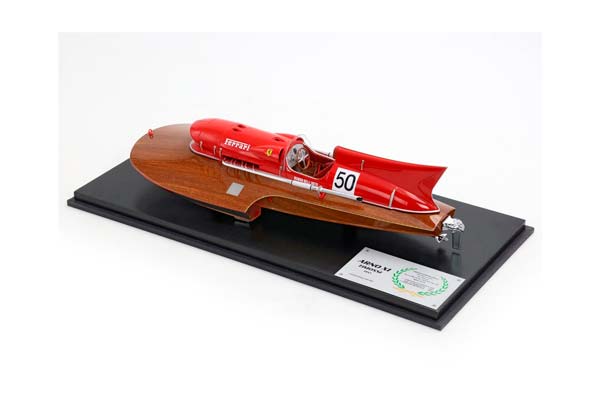 TIMOSSI FERRARI ARNO XI 1953 MOTORBOAT 1/18 SCALE NANDO DELL ORTO / ФЕРРАРИ ТИМОССИ АРНО КСИ 1953 МОТОРБОАТ 1 18 НАНДО ДЕЛЛ 1:18
