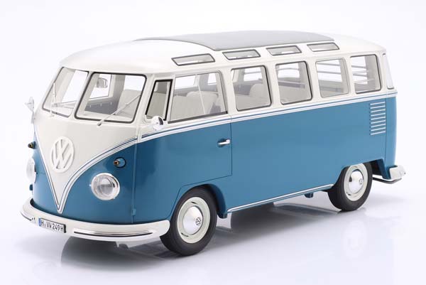 VOLKSWAGEN T1 (TYP 2) SAMBA BUS YEAR 1962 BLUE / WHITE / ФОЛЬКСВАГЕН T1 ТИП 2 САМБА МИКРОАВТОБУС СИНИЙ БЕЛЫЙ