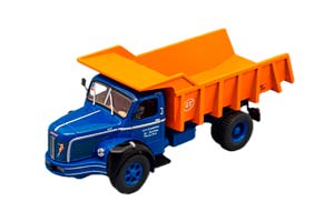 BERLIET GLM 10 BENNE CARRIÈRE MARREL САМОСВАЛ 1953, СИНИЙ С ОРАНЖЕВЫМ