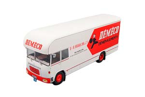 BERLIET GBK 75 DÉMÉNAGEMENT DÉMÉCO 1969, БЕЛЫЙ С КРАСНЫМ