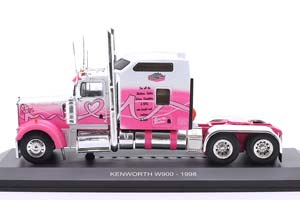 FREIGHTLINER KENWORTH W900 TRUCK YEAR 1998 WHITE / PINK / DECOR / ФРЕЙТЛАЙНЕР КЕНВОРТ W900 ГРУЗОВИК БЕЛЫЙ РОЗОВЫЙ — фото 4