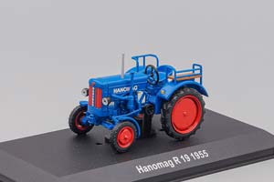 HANOMAG R19 TRACTOR TRUCK 1955- CON VETRINA - WITH SHOWCASE, BLUE / RED