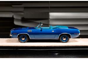 PLYMOUTH HEMI CUDA CONVERTIBLE (ОТКРЫТЫЙ) 1971 TURE BLUE METALLIC — фото 4