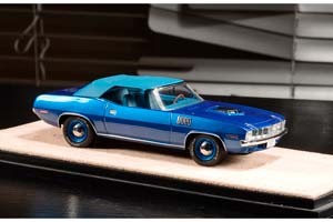 PLYMOUTH HEMI CUDA CONVERTIBLE (ЗАКРЫТЫЙ) 1971 TURE BLUE METALLIC — фото 3