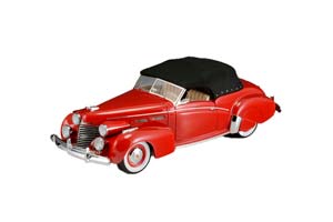 CADILLAC SERIES 62 VICTORIA CONVERTIBLE 1940 RED, CLOSED