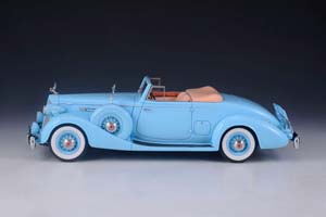 PACKARD TWELVE MODEL 1407 BOHMAN & SCHWARTZ CONVERTIBLE COUPE 1936 BLUE — фото 3