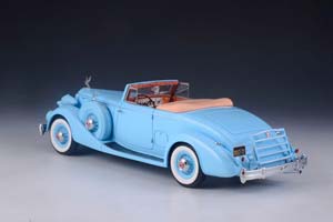 PACKARD TWELVE MODEL 1407 BOHMAN & SCHWARTZ CONVERTIBLE COUPE 1936 BLUE — фото 4