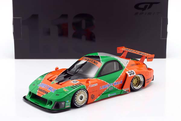 MAZDA RX-7 (FD3S) LB-SUPER SILHOUETTE 2024 RENOWN ORANGE / GREEN / МАЗДА RX-7 FD3S ЛБ-СУПЕР СИЛУЭТ РЕНОВН ОРАНЖЕВЫЙ ЗЕЛЕНЫЙ — фото 3