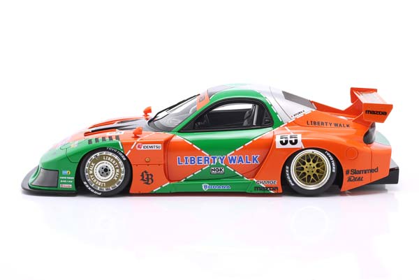 MAZDA RX-7 (FD3S) LB-SUPER SILHOUETTE 2024 RENOWN ORANGE / GREEN / МАЗДА RX-7 FD3S ЛБ-СУПЕР СИЛУЭТ РЕНОВН ОРАНЖЕВЫЙ ЗЕЛЕНЫЙ — фото 4