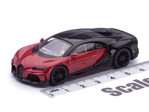 BUGATTI CHIRON SUPERSPORT КРАСНЫЙ С ЧЕРНЫМ (ДЛИНА МОДЕЛИ 6-10 СМ) — фото 15
