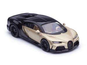 BUGATTI CHIRON SUPERSPORT ЗОЛОТИСТЫЙ С ЧЕРНЫМ (ДЛИНА МОДЕЛИ 6-10 СМ) — фото 4