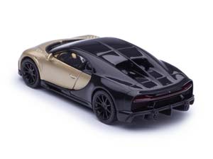 BUGATTI CHIRON SUPERSPORT ЗОЛОТИСТЫЙ С ЧЕРНЫМ (ДЛИНА МОДЕЛИ 6-10 СМ) — фото 5