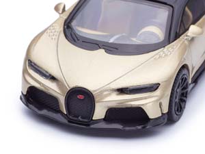 BUGATTI CHIRON SUPERSPORT ЗОЛОТИСТЫЙ С ЧЕРНЫМ (ДЛИНА МОДЕЛИ 6-10 СМ) — фото 8