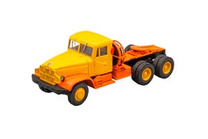 КРАЗ 221Б/258Б СЕДЕЛЬНЫЙ ТЯГАЧ АВТОЭКСПОРТ, 1966-1969 ЖЕЛТО-ОРАНЖЕВЫЙ
