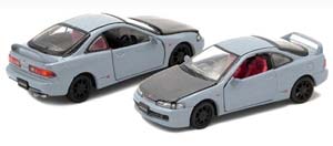HONDA INTEGRA TYPE-R DC2 1-Е СПЕЦИАЛЬНОЕ ИЗДАНИЕ, СИНЕ-СЕРЫЙ С КАРБОНОВЫМ КАПОТОМ (ДЛИНА МОДЕЛИ 6-10 СМ)