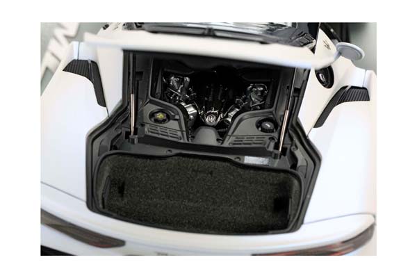 MASERATI MC20 DIECAST FULL OPEN BIANCO AUDACE MASERATI TRIDENTE ON BLACK ROOF - CLEANING KIT INCLUDED / МАЗЕРАТИ МС20 АУДАКЕ МАЗЕРАТИ ТРИДЕНТЕ ОН РООФ 1:18 БЕЛЫЙ — фото 5