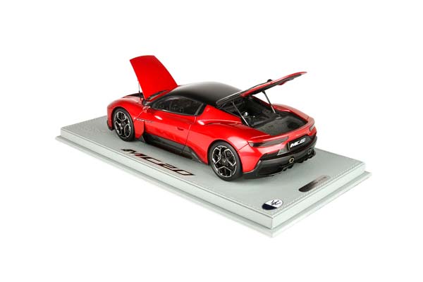 MASERATI MC20 METALLIC RED VINCENTE BLACK ROOF -DIECAST FULL OPEN- SHOWCASE INCLUDED / МАЗЕРАТИ МС20 МЕТАЛЛИК ВИНКЕНТЕ РООФ - - 1:18 КРАСНЫЙ — фото 4