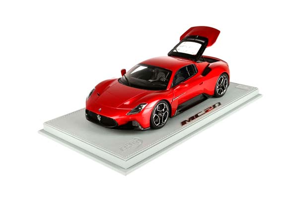 MASERATI MC20 DIECAST FULL OPEN METALLIC RED VINCENTE - SHOWCASE INCLUDED / МАЗЕРАТИ МС20 МЕТАЛЛИК ВИНКЕНТЕ 1:18 КРАСНЫЙ