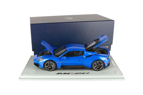 MASERATI MC20 DIECAST FULL OPEN BLU INFINITO - SHOWCASE INCLUDED IN THE PRICE / МАЗЕРАТИ МС20 ИНФИНИТО 1:18 СИНИЙ — фото 8