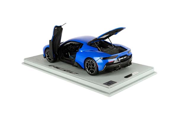 MASERATI MC20 DIECAST FULL OPEN BLU INFINITO - SHOWCASE INCLUDED IN THE PRICE / МАЗЕРАТИ МС20 ИНФИНИТО 1:18 СИНИЙ — фото 2