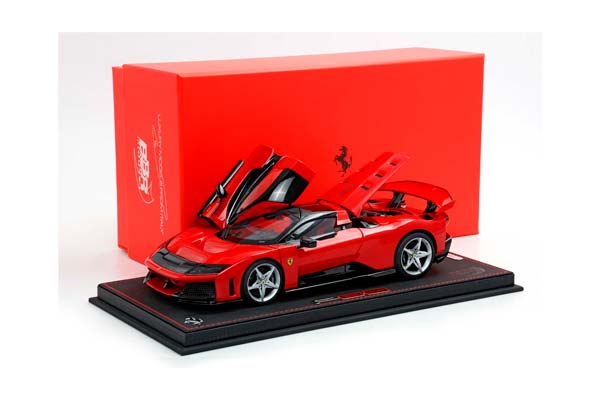FERRARI F80 METAL DIECAST FULL OPEN ROSSO CORSA - LUXURY PACK - BASE AND CASE INCLUDED / ФЕРРАРИ Ф80 МЕТАЛ 1:18 КРАСНЫЙ — фото 3