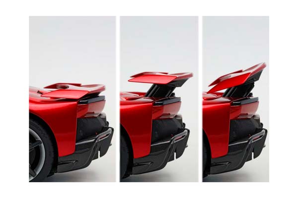 FERRARI F80 METAL DIECAST FULL OPEN ROSSO SUPERCAR - POLYFOAM PACK / ФЕРРАРИ Ф80 МЕТАЛ СУПЕРКАР 1:18 КРАСНЫЙ — фото 8