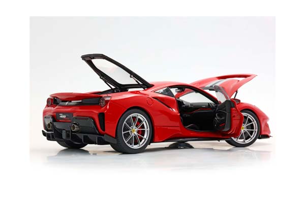 FERRARI 488 PISTA - METAL DIECAST - FULL OPEN ROSSO CORSA WITH STRIPE - POLYFOAM PACK / ФЕРРАРИ 488 ПИСТА 1:18 КРАСНЫЙ — фото 3