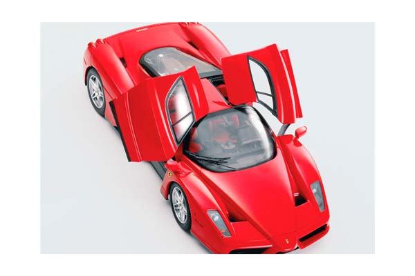 FERRARI ENZO OPEN DIECAST ROSSO CORSA - SILVER WHEELS - POLIFOAM PACK / ФЕРРАРИ ЭНЦО ОПЕН 1:18 КРАСНЫЙ